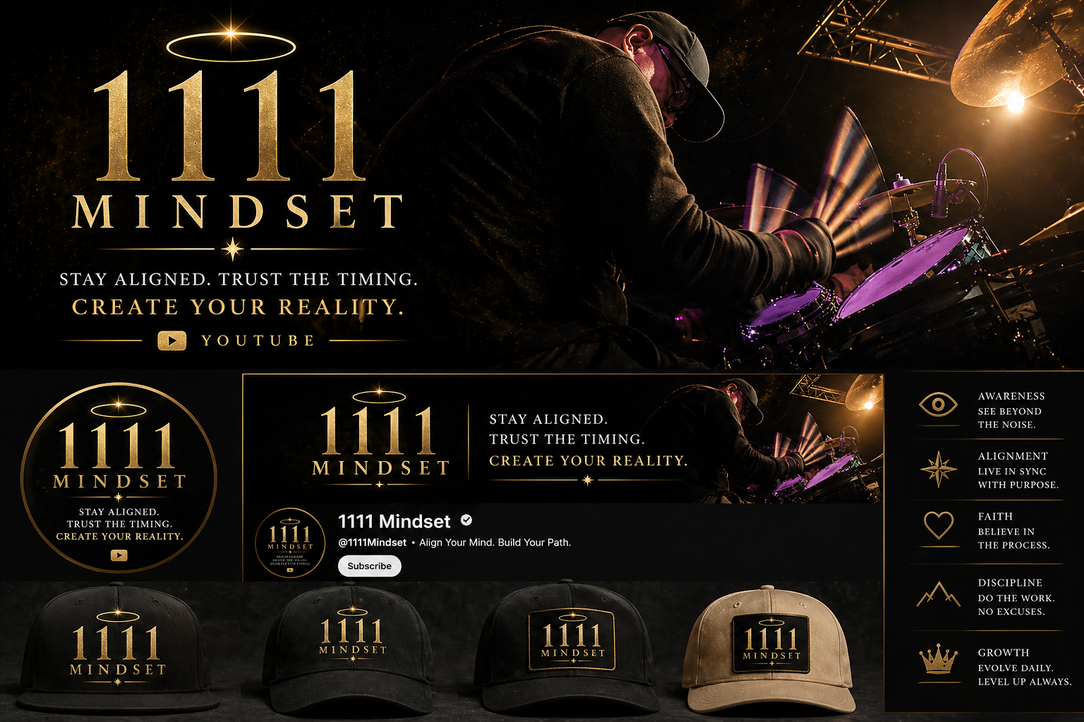 1111 Mindset premium hats